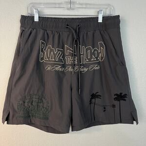 Men’s Boyz N The Hood Shoe Palace Shorts Size Large Embroidered Lined Streetwear